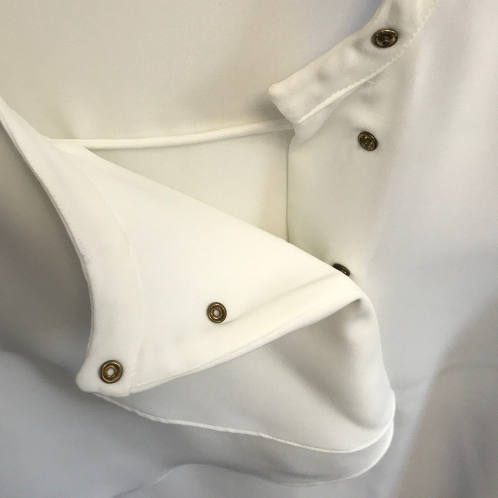 Zara Basic White Ruffle Top. - image 2